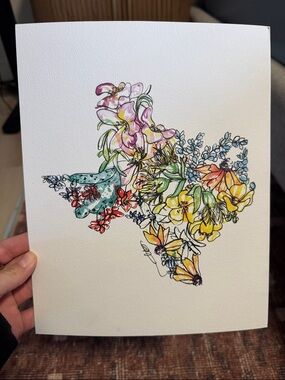Texas flower print from Etsy